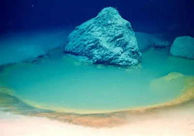 Underwater brine pool